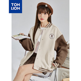 唐狮 TONLION女棒球服外套 浅卡其 M