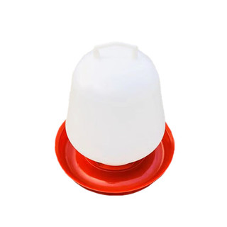 杰然溪塑料鸡饮水器喂水饮水1.5公斤白泡红底卡扣式5个起定少拍不发