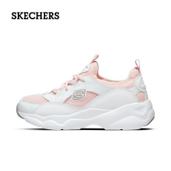 skechers斯凯奇女鞋时尚百搭休闲鞋舒适缓震老爹鞋白色浅粉红色20735