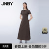 江南布衣（JNBY）24夏连衣裙圆领短袖A型5O4G10990 223/浓咖 S