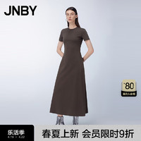 江南布衣（JNBY）24夏连衣裙圆领短袖A型5O4G10990 223/浓咖 S