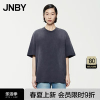 江南布衣（JNBY）24夏T恤新中式苗族卡通龙宽松圆领短袖5O4112560 099/黑色系花型 S