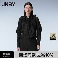 JNBY24春夹克休闲褶皱连帽5O3610440 001/本黑 XS