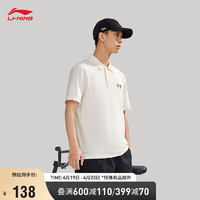 LI-NING 李宁 速干凉感抗菌短袖POLO衫男2024夏季商务百搭休闲上衣APLU241