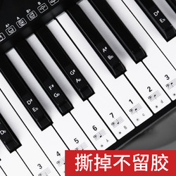 曼爾樂器 鋼琴貼紙電子琴通用琴鍵貼88/61/54鍵通用鋼琴鍵盤貼紙簡譜音符鍵