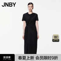 JNBY24夏连衣裙休闲圆领短袖5O5G12980 001/本黑 XS