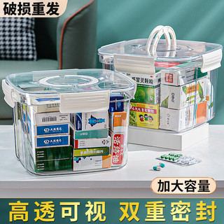 福人吉利 小药箱家庭装应急药品分类收纳盒医药箱家用大容量医疗大号急救箱