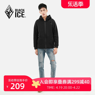 BLACKICE 黑冰 秋冬新品 黑冰户外运动连帽卫衣开衫卫衣加绒加厚休闲外套8991M