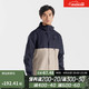 DECATHLON 迪卡侬 冲锋衣男户外春夏徒步登山服外套山系防风防水夹克NH500 2024新款 米色拼色