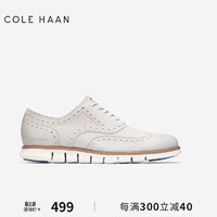 COLE HAAN 歌涵 colehaan/歌涵 男鞋牛津鞋 夏季真皮鞋面舒适轻盈缓震休闲鞋 灰色-C35429(瘦脚建议拍小半码)