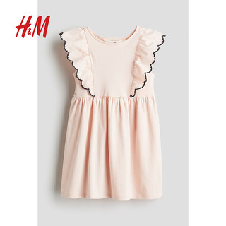 H&M 2024年夏季童装女童连衣裙1117898 浅粉色 130/64