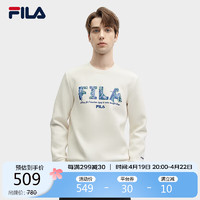 FILA 斐乐 官方×V&A联名系列男子针织套头衫2024春季时尚休闲卫衣