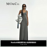 MO&Co.Reebok联名系列2024夏莫代尔背心长裙连衣裙MBD2DRS016 岩灰色 S/160