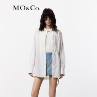 MO&Co.【UPF40+防晒服/凉感抗菌】2024夏中性衬衫MBD2SHT008 本白色 M/165