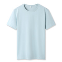 VANCL 凡客诚品 240克重磅纯棉T恤5A级抑菌短袖白T不易变型 浅蓝色 3XL