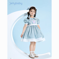 百亿补贴：JELLYBABY 杰里贝比女童洛丽塔裙子2023宝宝夏季公主裙纯棉儿童泡泡袖连衣裙