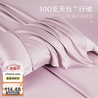 博洋（BEYOND）博洋家纺100支天丝枕套单件套单人宿舍莱赛尔床上用品 100支天丝枕套—艾希粉（一对装) 48*74cm*2
