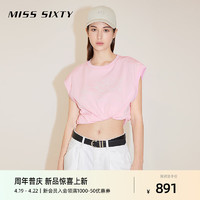 MISS SIXTY x Keith Haring 跨界合作系列2024春季无袖T恤女 粉红 S