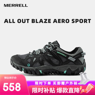 MERRELL 迈乐 运动户外溯溪鞋ALL OUT BLAZE轻便透气耐磨防滑速干休闲鞋 J65022 黑（女款） 36