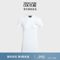 范思哲Versace Jeans Couture24春夏女士V-EMBLEM印花短袖T恤 白色 XS XS(160/84A)