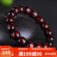 豆蔻时光13mm印度小叶紫檀木手串把件老型桶珠佛念珠文玩手链男女士款