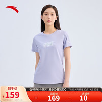 ANTA 安踏 吸湿透气短袖t恤女夏季跑步训练针织运动上衣162427120