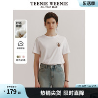 TEENIE WEENIE TeenieWeenie小熊2024新款夏装松弛感宽松短袖T恤衫休闲通勤女装