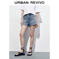 百亿补贴：URBAN REVIVO UR女装时尚复古显瘦百搭休闲高腰牛仔短裤UWH830002