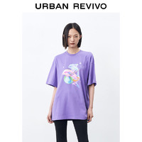 百亿补贴：URBAN REVIVO UR女装休闲印花图案薄款宽松短袖T恤WV28S4MN2001