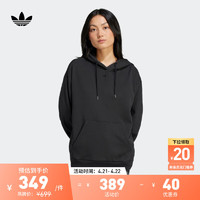 adidas 阿迪达斯 三叶草女装冬季宽松毛圈布运动连帽卫衣IT9701 黑色 A/XS