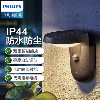 百亿补贴：PHILIPS 飞利浦 Radii太阳能户外草坪灯壁灯led感应灯家用庭院灯照明路灯