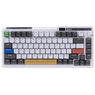 PLUS会员：KZZI 珂芝 K75 性能版 三模无线机械键盘 82键 游戏机 相遇轴 RGB