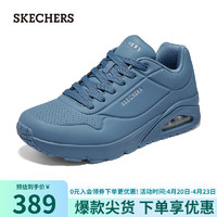 SKECHERS 斯凯奇 蝴蝶鞋UNO复古跑鞋秋运动鞋52458 粉蓝/LTDN 39.5