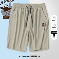 Deerway 德尔惠 短裤男士夏季外穿休闲五分裤青少年健身运动冰丝裤子