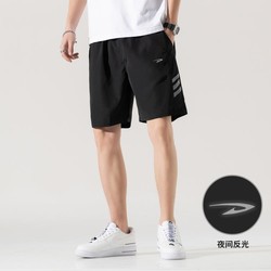 Deerway 德尔惠 夏季男式青年印花短裤子学生条纹五分裤子运动裤