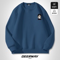 Deerway 德尔惠 秋季套头圆领运动卫衣男士运动长袖卫衣男