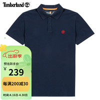 Timberland POLO衫男夏季新款户外旅行休闲短袖商务透气翻领T恤A62T5 A2EPM433/深宝石蓝色 XXL/190