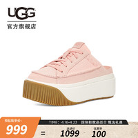 UGG 春季女士舒适时尚一脚蹬包头系带休闲鞋穆勒鞋 1152756 TCPRS | 茶杯玫瑰色 36