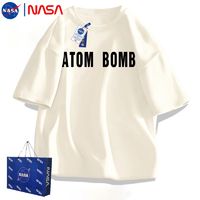 NASAOVER NASA联名美式潮牌男士t恤短袖2024夏季纯棉oversize宽松大码上衣