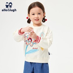 allo&lugh 阿路和如 allolugh阿路和如童装2024春季新款女童卫衣洋气长袖中小童上衣