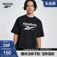 Reebok 锐步 官方24春新款男女情侣款基础LOGO经典休闲T恤