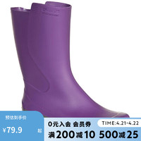 DECATHLON 迪卡侬 儿童雨鞋男童水鞋雨靴女小学生胶鞋可爱轻便SOL俏皮紫29~30-1259189