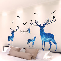 呢呢 北欧ins创意温馨小清新墙贴纸卧室宿舍床头沙发墙壁自粘装饰贴画