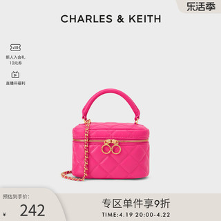 CHARLES & KEITH CHARLES&KEITH春夏女包CK6-80781893菱格链条手提斜挎包小方包女