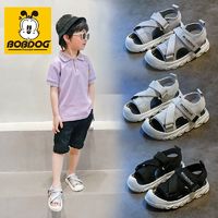 BOBDOG HOUSE 巴布豆儿童凉鞋男童2021年夏季新款软底包头中大童防摔宝宝鞋子