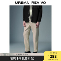 URBAN REVIVO UR2024春季男装时尚街头休闲百搭直筒牛仔长裤UMU840021 卡其 29