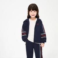 Gap 盖璞 女幼童春秋季LOGO碳素软磨抓绒保暖卫衣洋气运动连帽衫836856