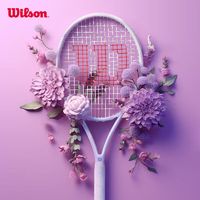 百亿补贴：Wilson 威尔胜 官方薰衣草紫色全碳素一体休闲进阶拍大拍面网球拍