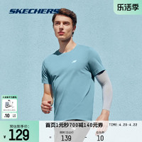 SKECHERS 斯凯奇 短袖T恤男女款弹力透气速干上衣运动户外跑步体恤