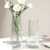 FGHGF 简约桌面插花水养干花ins风客厅摆件 水波纹花瓶1个+竖条纹花瓶1个